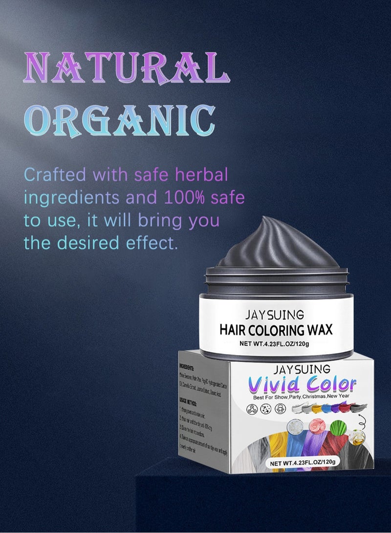 Jaysuing Hair Coloring Wax, Hair Color Cream, Long Lasting Easy to Apply Natural Washable Temporary Hair Dye Color Wax for Cosplay Festival School Parties and Fashion Events 120g - Image 4