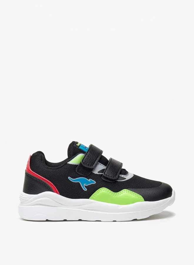 كانغاروس Boys' Textured Sports Shoes with Hook and Loop Closure