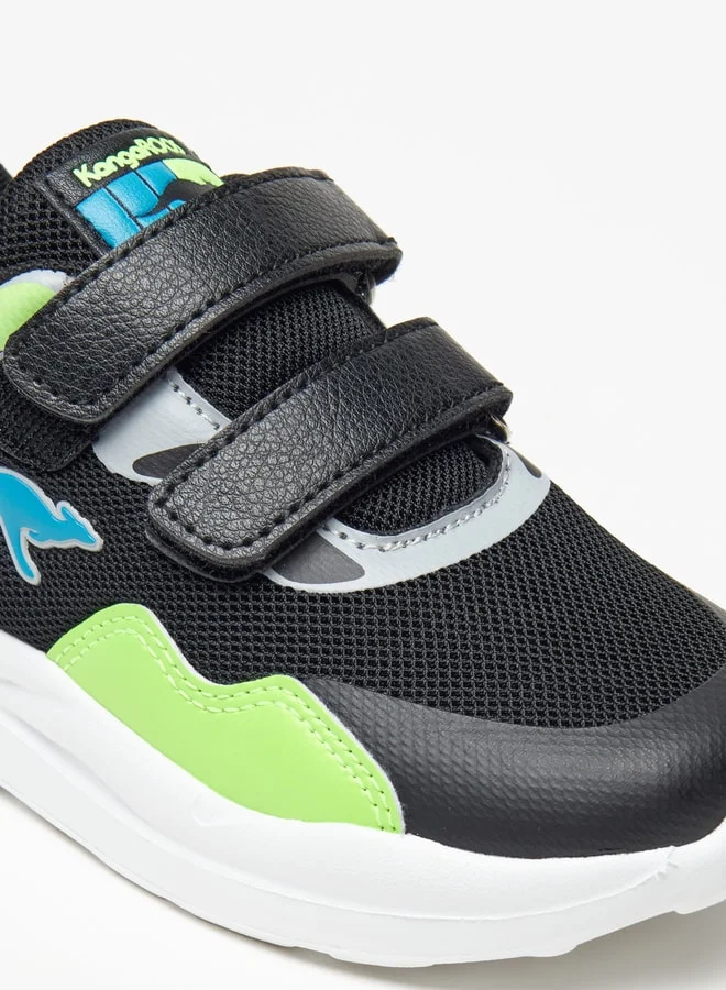 كانغاروس Boys' Textured Sports Shoes with Hook and Loop Closure