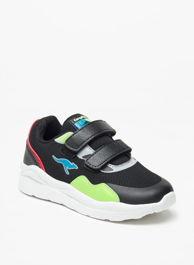 كانغاروس Boys' Textured Sports Shoes with Hook and Loop Closure