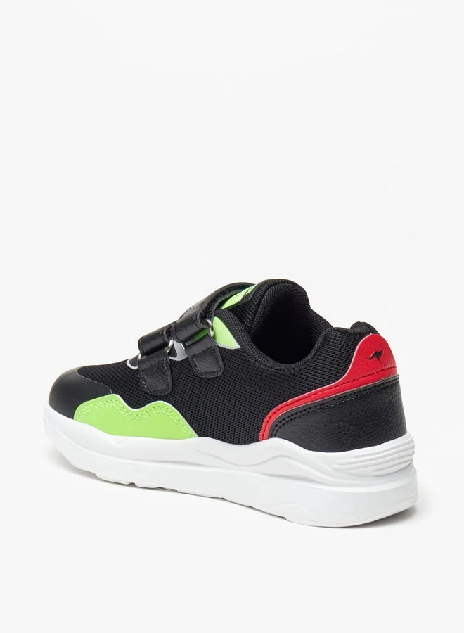 كانغاروس Boys' Textured Sports Shoes with Hook and Loop Closure