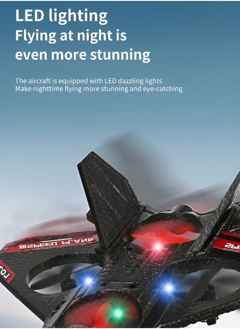 BORTONY RC Aeroplane Helicopter L0715, RTF 2.4GHz 6-axis Quadcopter RC Plane Drone with LED Night Lights, 3D Flip 360° Stunt Roll One Key Takeoff/Landing Drone Toy for Kids and Adults  - Image 5