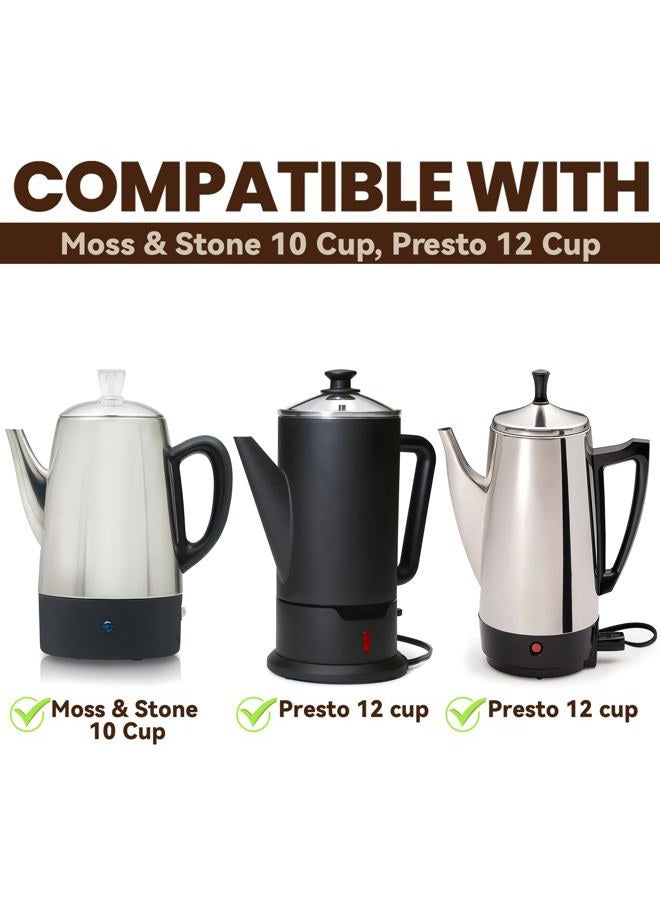 brikinte Percolator Coffee Filters Compatible with Presto Coffee Percolator Electric, 200 Pcs Perforated Wavy Design Filter Paper for Presto 12 Cup Moss & Stone 10 Cup - Image 2