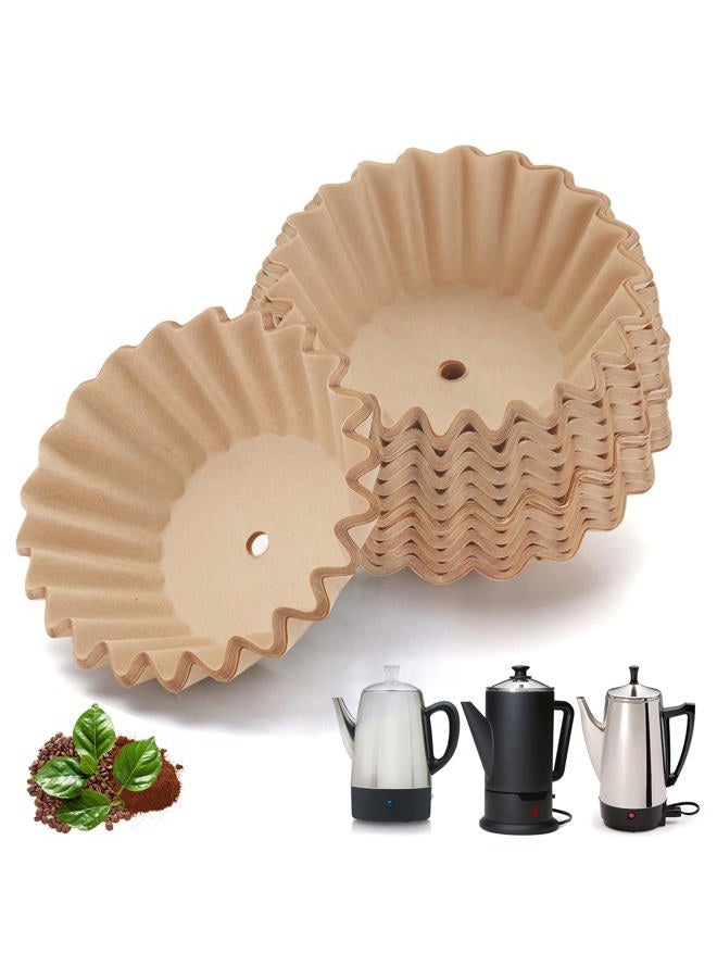 brikinte Percolator Coffee Filters Compatible with Presto Coffee Percolator Electric, 200 Pcs Perforated Wavy Design Filter Paper for Presto 12 Cup Moss & Stone 10 Cup - Image 1