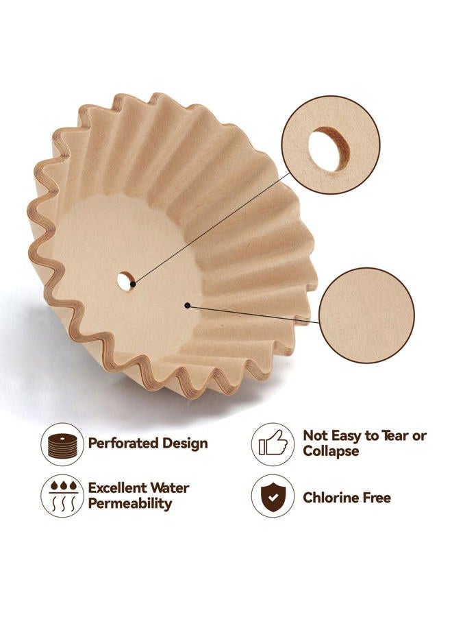 brikinte Percolator Coffee Filters Compatible with Presto Coffee Percolator Electric, 200 Pcs Perforated Wavy Design Filter Paper for Presto 12 Cup Moss & Stone 10 Cup - Image 4