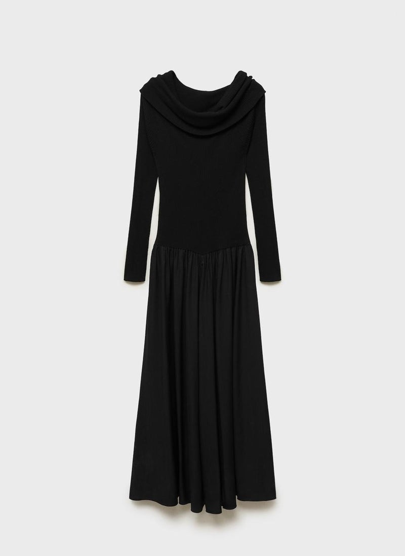 MANGO - Off-The-Shoulder Knitted Dress - Image 1
