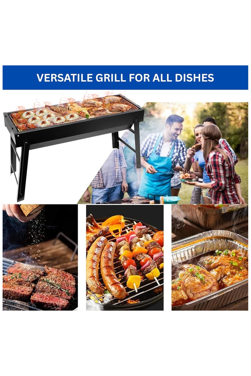 ECVV Barbecue Grill, Portable Charcoal Grill, Foldable Barbecue Outdoor Tools for Home, Camping Cooking, Picnic, Backyard, Party - Image 5