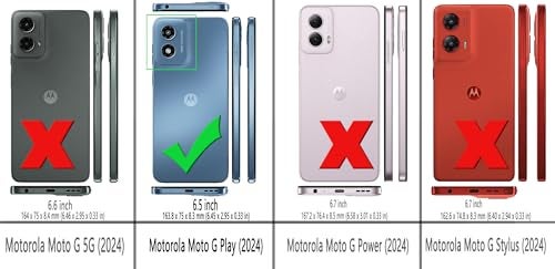 Osophter for Moto G Play 2024 Case: with 2pcs Screen Protector Shock-Absorption Flexible TPU Rubber Protective Cover for Motorola Moto G Play 2024(Black) - Image 2