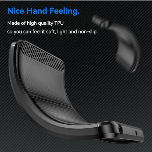 Osophter for Moto G Play 2024 Case: with 2pcs Screen Protector Shock-Absorption Flexible TPU Rubber Protective Cover for Motorola Moto G Play 2024(Black) - Image 5