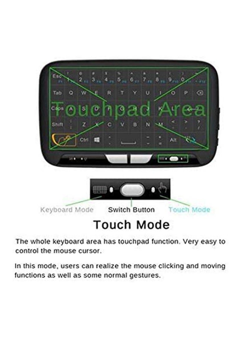 Generic - 2.4GHz Mini Wireless Keyboard and Touchpad Mouse Combos H18 Rechargeable Remote Control for Google Android Smart TV Box PC Linux HTPC IPTV XBMC Windows - Image 1