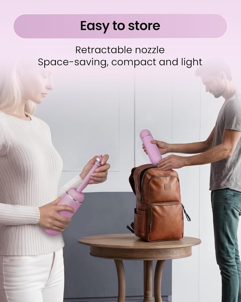 Redsack Portable Bidet for Travel & Camping - Manual Squeeze Handheld Peri Bottle for Feminine Hygiene, 3 Leak-Proof Seals, Extendable Sprayer with Rotating Nozzle for Men & Women (Light Purple, General) - Image 3