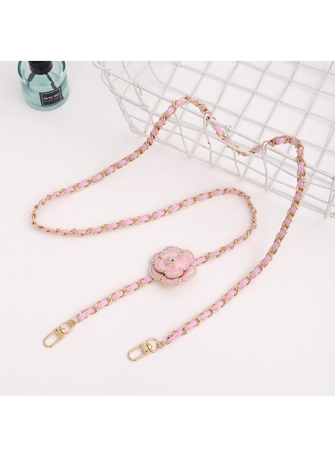 NIBEMINENT Beaded Phone Lanyard, Anti Lost Removable Wrist Strap, Camellias In Skin Bracelet Pendant, Phone Keychain Lanyard, K2266/Pink