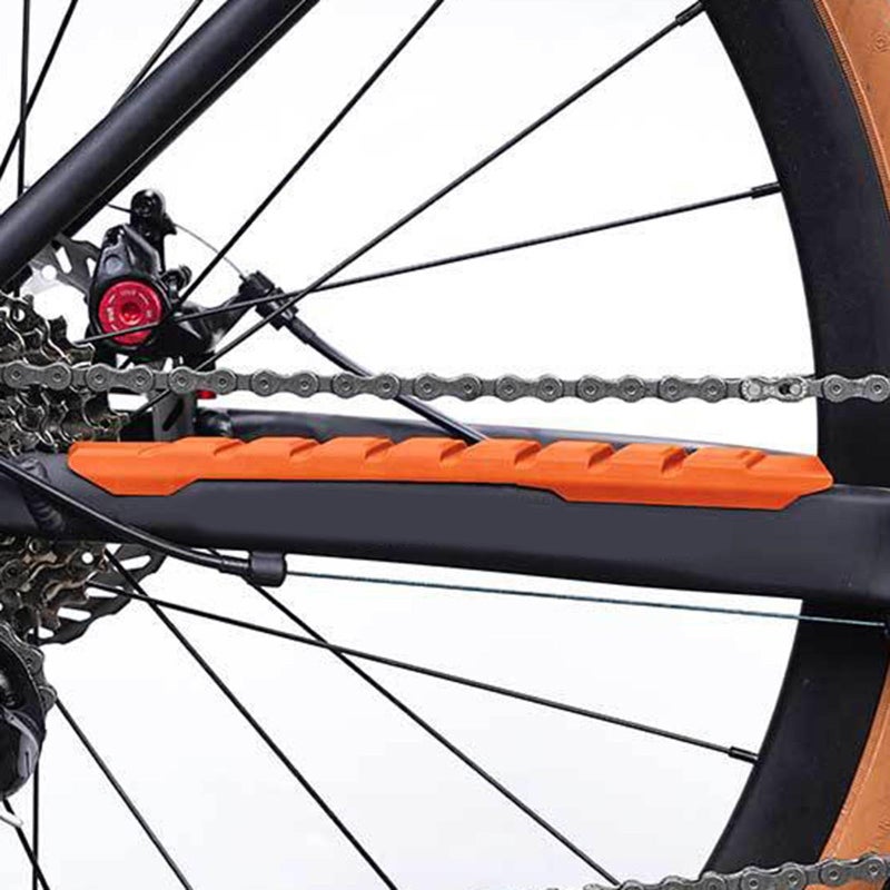 Orange Chainstay Protector TPU Frame Protection Tape Scratch Resistant for Mountain Bike - Image 5