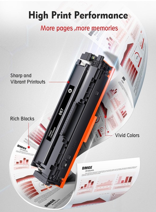 DMGE 067 Black Toner Cartridge Set - Replacement for Canon 067 067H CRG-067, Compatible with Canon Color ImageClass MF656Cdw LBP632Cdw MF654Cdw MF653Cdw LBP633Cdw Printer (2 Pack) - Image 4