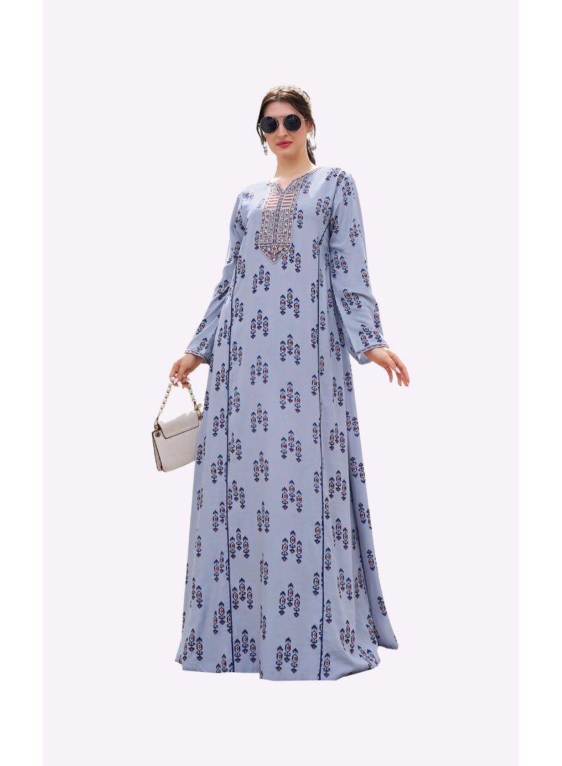 Sara Arabia Casual Print Jalabiya - Image 1