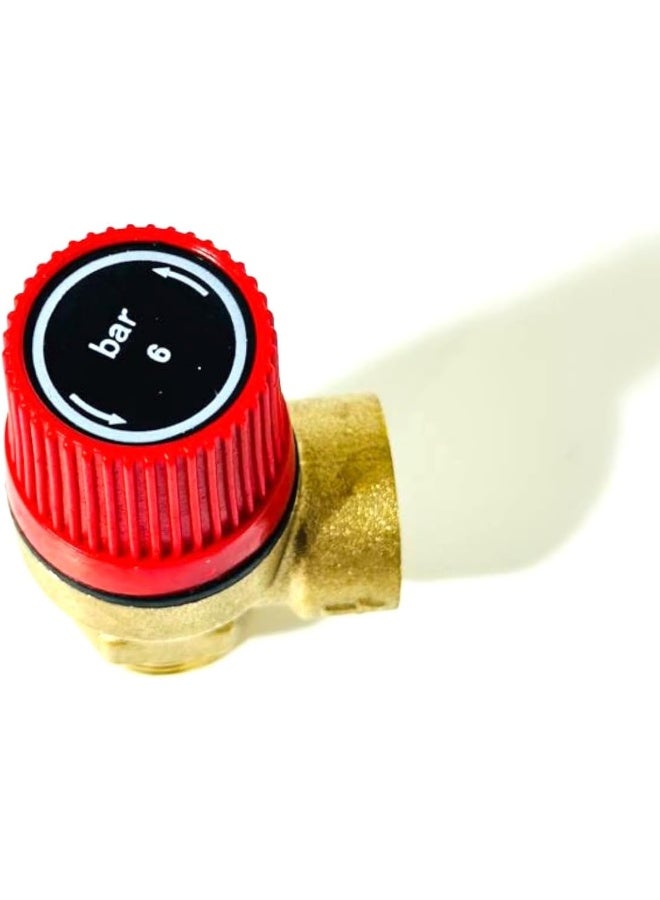 Biella صمام تخفيف تصريف الأمان من النحاس 3/4" لسخان الماء (6 بار) - Image 4