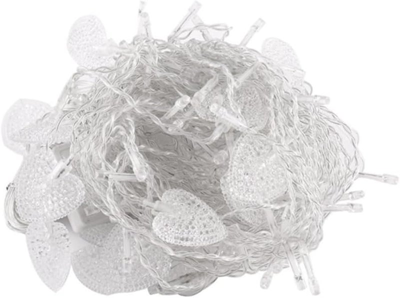 Colorful Heart Shape LED Curtain String Lights Romantic Wedding Party Decor - Image 2