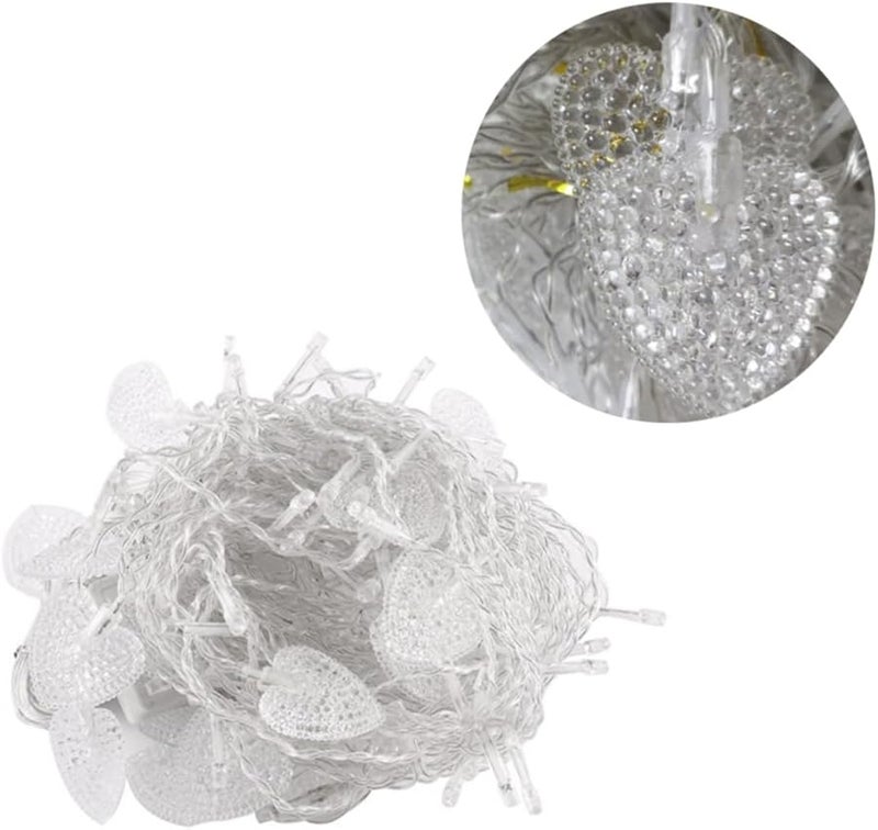 Colorful Heart Shape LED Curtain String Lights Romantic Wedding Party Decor - Image 5