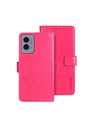 For Motorola Moto G55 5G idewei Crazy Horse Texture Leather Phone Case(Rose Red) - pzsku/ZA4651768CD17B6C27688Z/45/_/1739871907/f510d330-21eb-46c0-bc23-c8134a696305