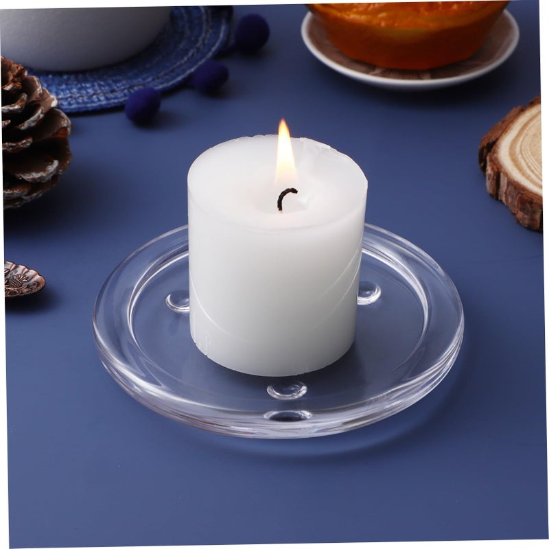 2 Sets 10 Pcs Glass Candle Holders And Tray For Vanity Jewelry Storage Wedding Home Decor - Image 3