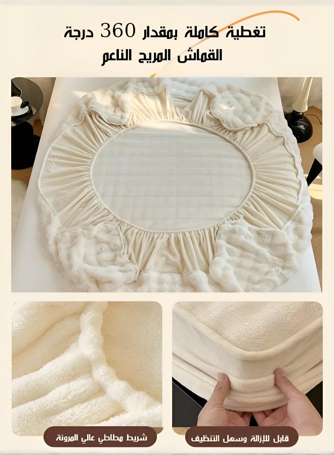 Fluffy Warm Fitted Mattress Protector Set - Image 5
