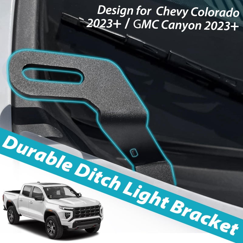 TECHPICCO Ditch Light Bracket Fit for Chevy Colorado/GMC Canyon 2023 2024 2025 2026 LED Light Mount Brackets Compatible with Chevy Colorado/GMC Canyon Accessories 2023+ - Image 5