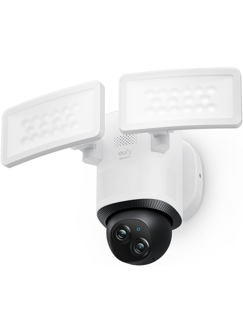 eufy - Security Floodlight Camera E340 Wired, 360° Pan and Tilt, 24/7 Recording, Dual-Band Wi-Fi, 2,000 Lumens, Motion-Activated, Dual Camera, HomeBase 3 Compatible, Local Storage, No Monthly Fee - Image 1