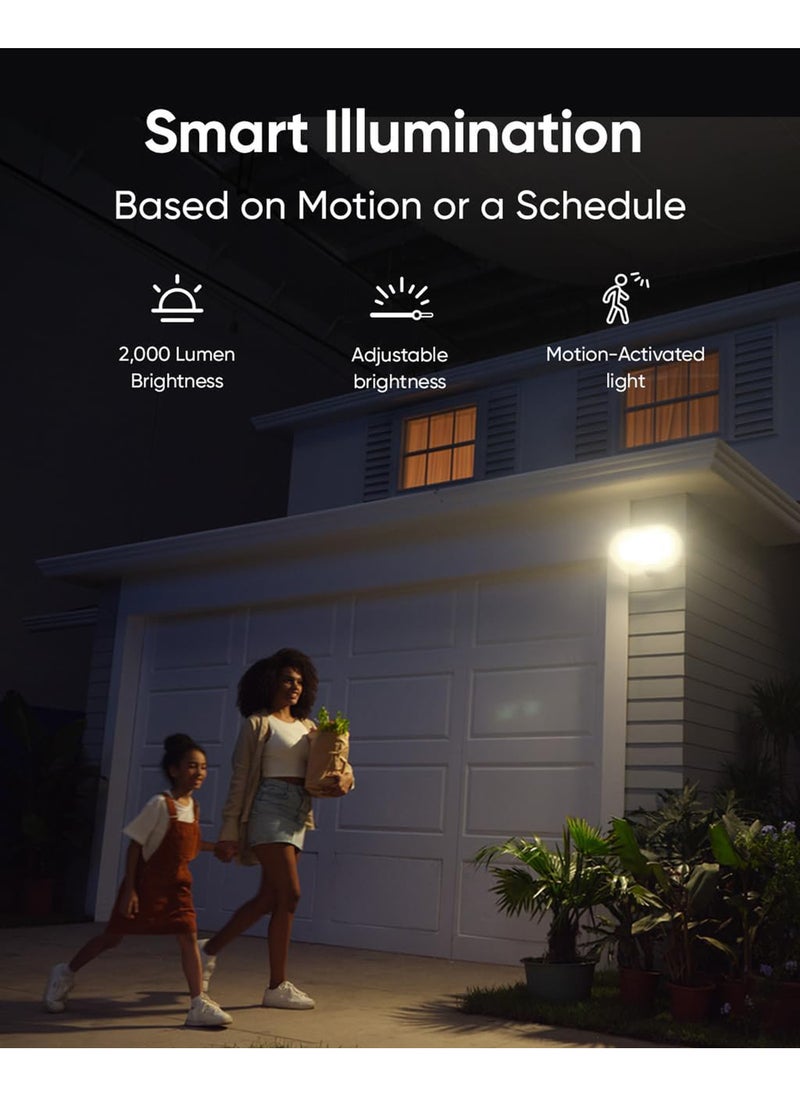 eufy - Security Floodlight Camera E340 Wired, 360° Pan and Tilt, 24/7 Recording, Dual-Band Wi-Fi, 2,000 Lumens, Motion-Activated, Dual Camera, HomeBase 3 Compatible, Local Storage, No Monthly Fee - Image 1