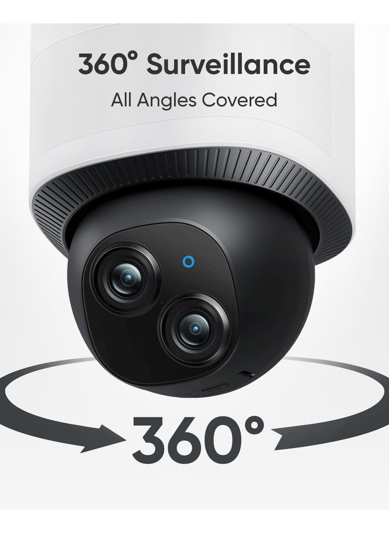 eufy - Security Floodlight Camera E340 Wired, 360° Pan and Tilt, 24/7 Recording, Dual-Band Wi-Fi, 2,000 Lumens, Motion-Activated, Dual Camera, HomeBase 3 Compatible, Local Storage, No Monthly Fee - Image 1