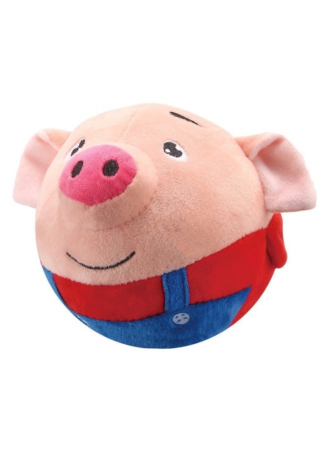 Vibration Ball Music Bouncing Pet Toy Baby Doll Repeat Speaking Toy Electronic-Color:Powder Rabbit-Specifications:English Charging Version]  - Image 2
