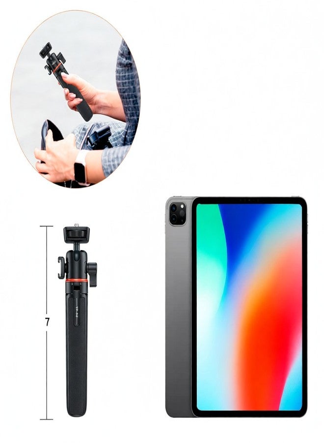 في ار اي جي حامل ثلاثي القوائم محمول VRIG TP-06 مصنوع من سبائك الألومنيوم، مزود بقاعدة تثبيت برغي 1/4 بوصة، رأس كروي قابل للدوران 360 درجة، ارتفاع أقصى 55 سم/21.6 بوصة، يتحمل وزنًا يصل إلى 1.5 كجم، مثالي لتصوير مدونات الفيديو والبث المباشر وصور السيلفي. - Image 4