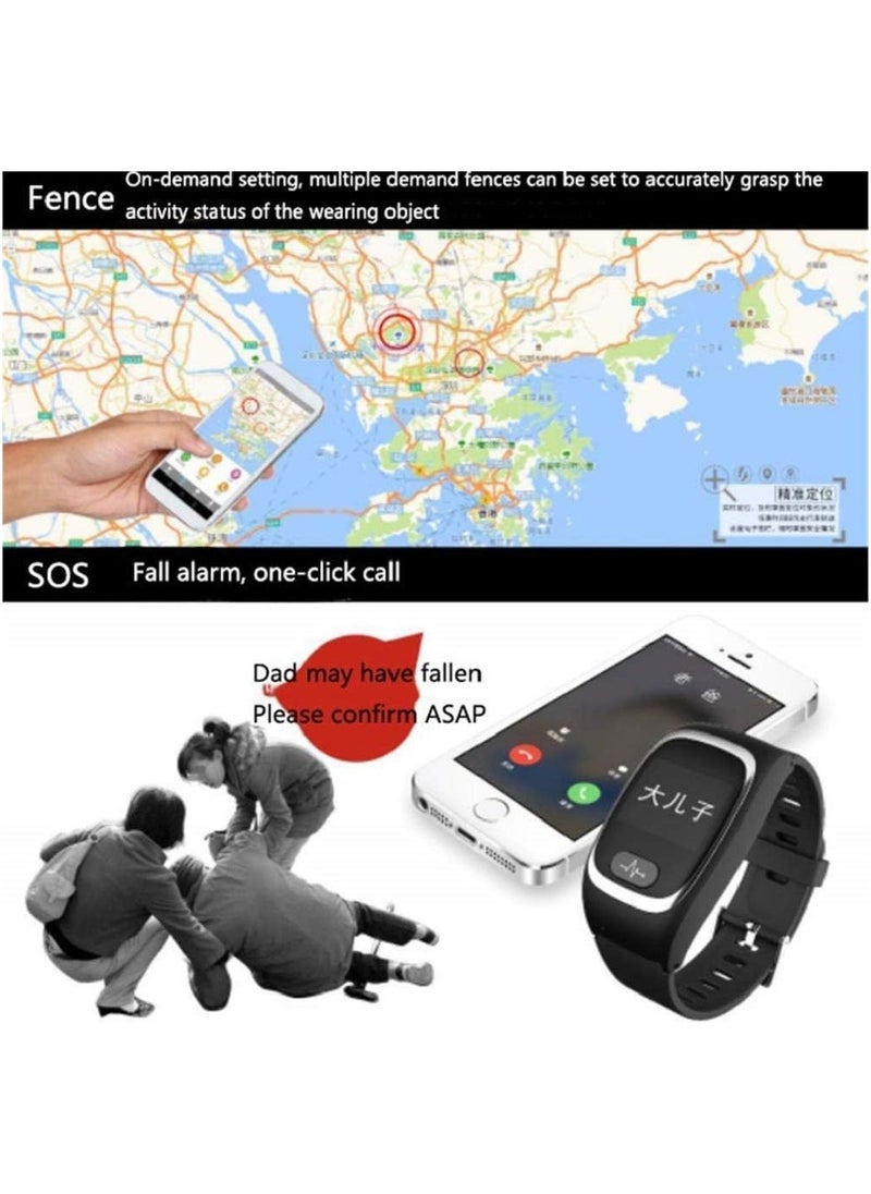 AROAQ - L16 Smart Watch for Seniors, or GPS Watch Phone Tracker with Anti-Lost SOS Call Location Finder Pedometer Real Tracking App Support Android IOS - Image 1