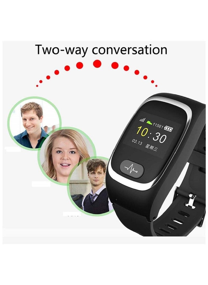 AROAQ - L16 Smart Watch for Seniors, or GPS Watch Phone Tracker with Anti-Lost SOS Call Location Finder Pedometer Real Tracking App Support Android IOS - Image 1