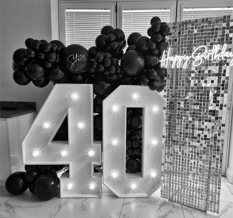 Kate Shimmer Wall Backdrop Silver Square Sequin Wall Panel Backdrop Decor for Wedding, Anniversary, Birthday, Party, 24 Panels - Image 4