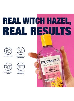 Dickinson's Enhanced Witch Hazel Hydrating Toner With Rosewater Alcohol Free 98% Natural Formula 16 Fl Oz (Pack Of 1)  - Image 2