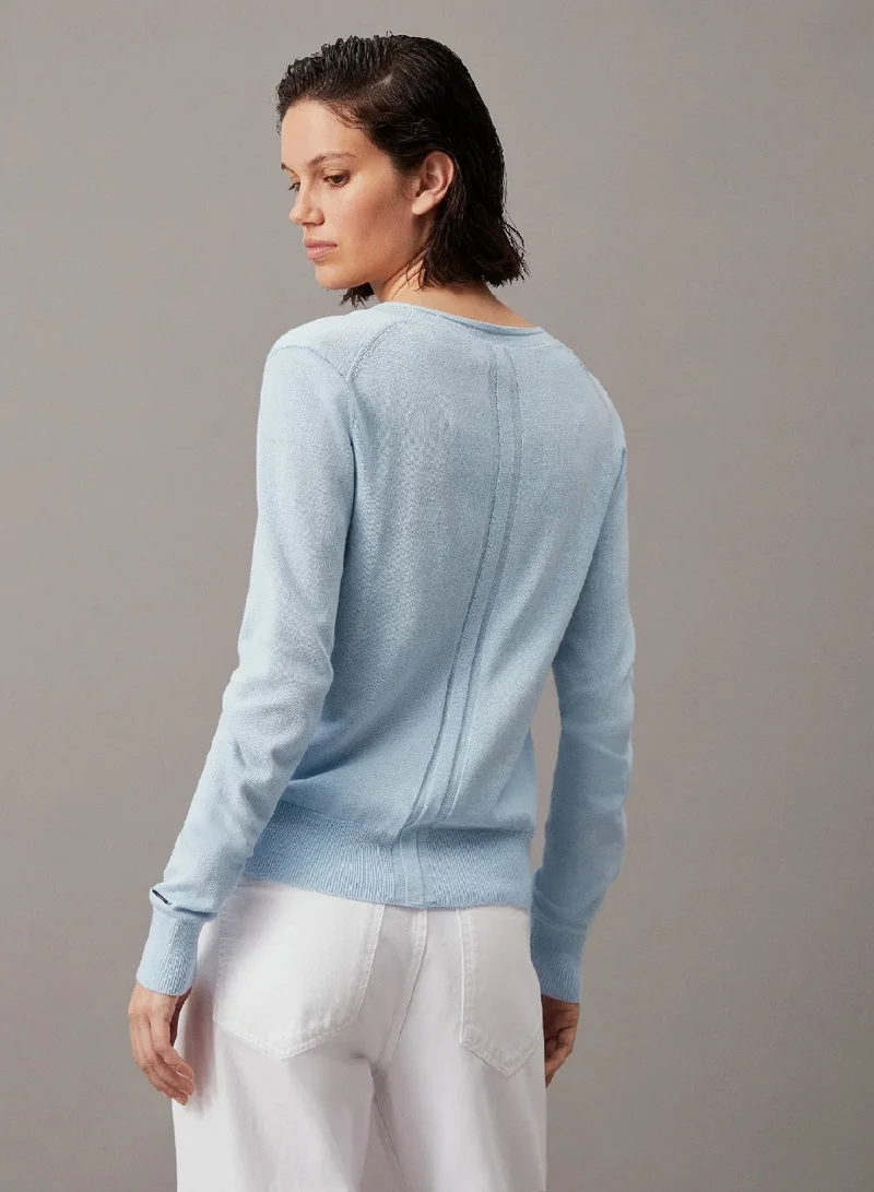 CALVIN KLEIN Slim Cotton Silk Jumper