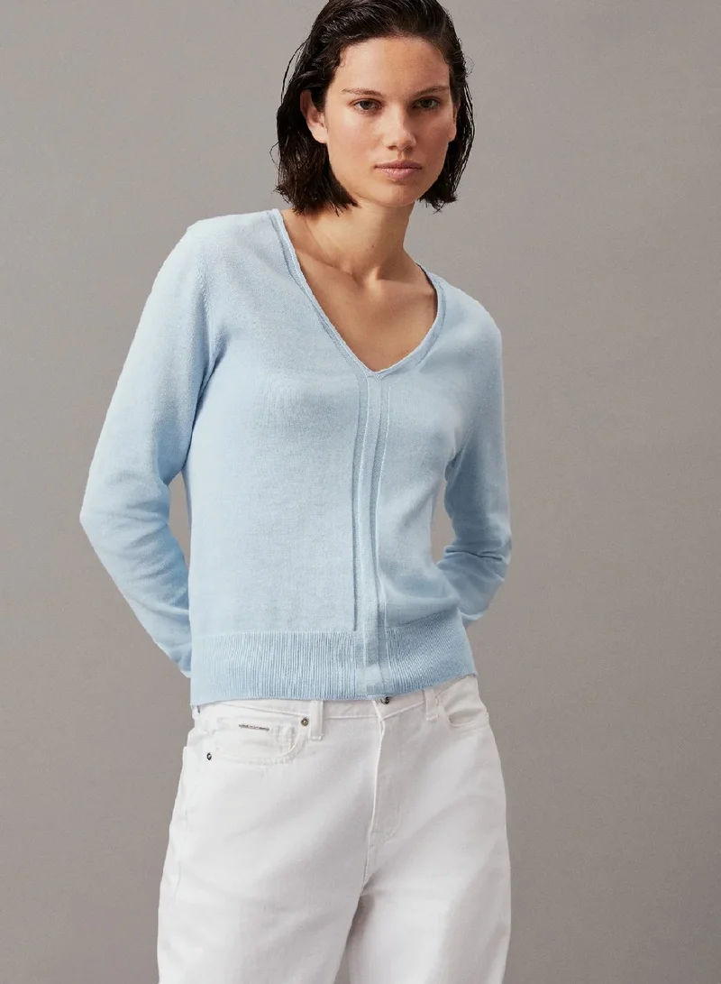 CALVIN KLEIN Slim Cotton Silk Jumper