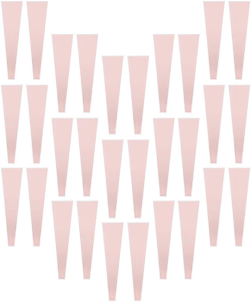 TIDTALEO 50pcs Pink Single Rose Sleeve Bouquet Packaging Sleeve Opp Flower Wrapping Bags for Florists Wedding DIY Floral Decor Supplies - Image 1
