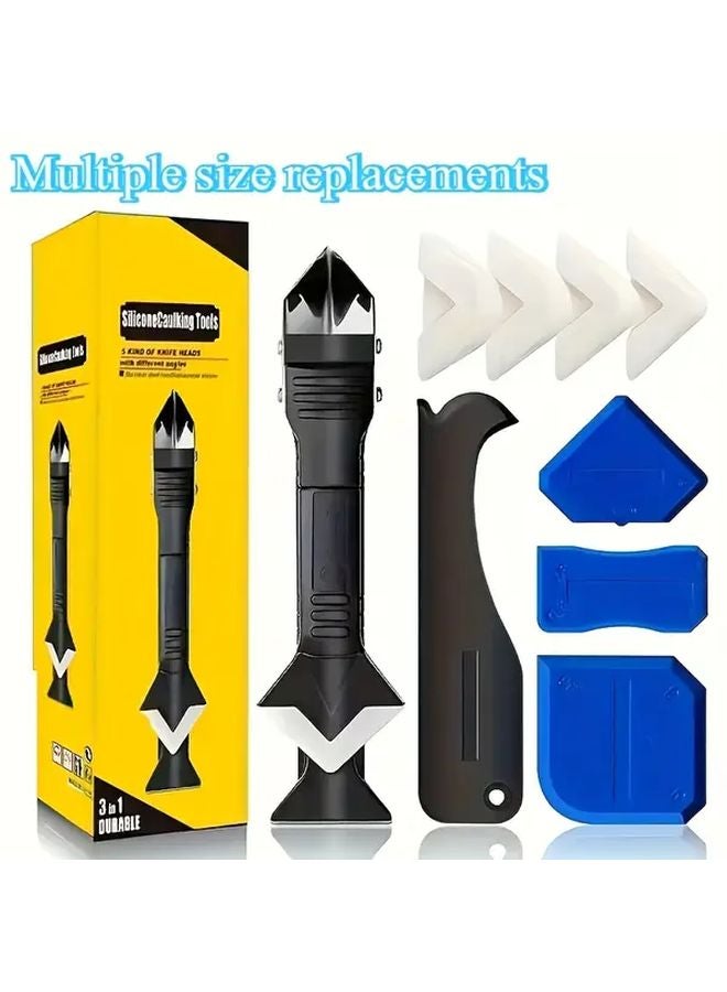 Stainless Steel Head Upgrade 6 In 1 Grout Repair Tool Kit With 5 Interchangeable Tips - Image 2