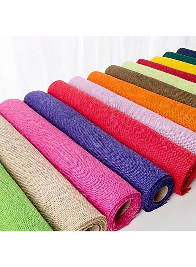 شواي خيش خيش طبيعي قماش خيش عريض من The Yard الجوت بطانة متعددة الأغراض مادة ألياف الجوت للبستنة وحفلات الزفاف وديكور المنزل وحفلات الكريسماس 48 سم - Image 2