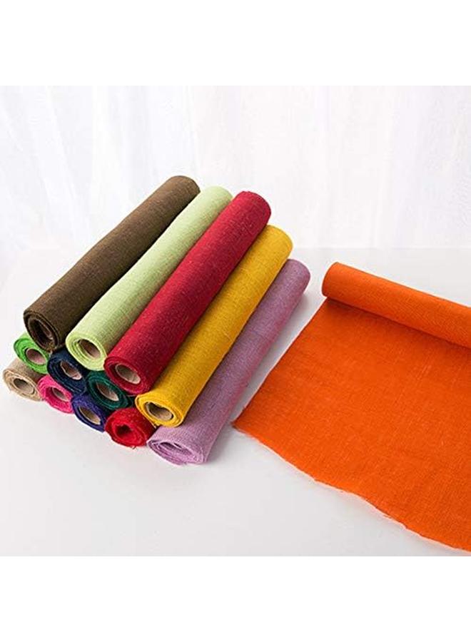 شواي خيش خيش طبيعي قماش خيش عريض من The Yard الجوت بطانة متعددة الأغراض مادة ألياف الجوت للبستنة وحفلات الزفاف وديكور المنزل وحفلات الكريسماس 48 سم - Image 4