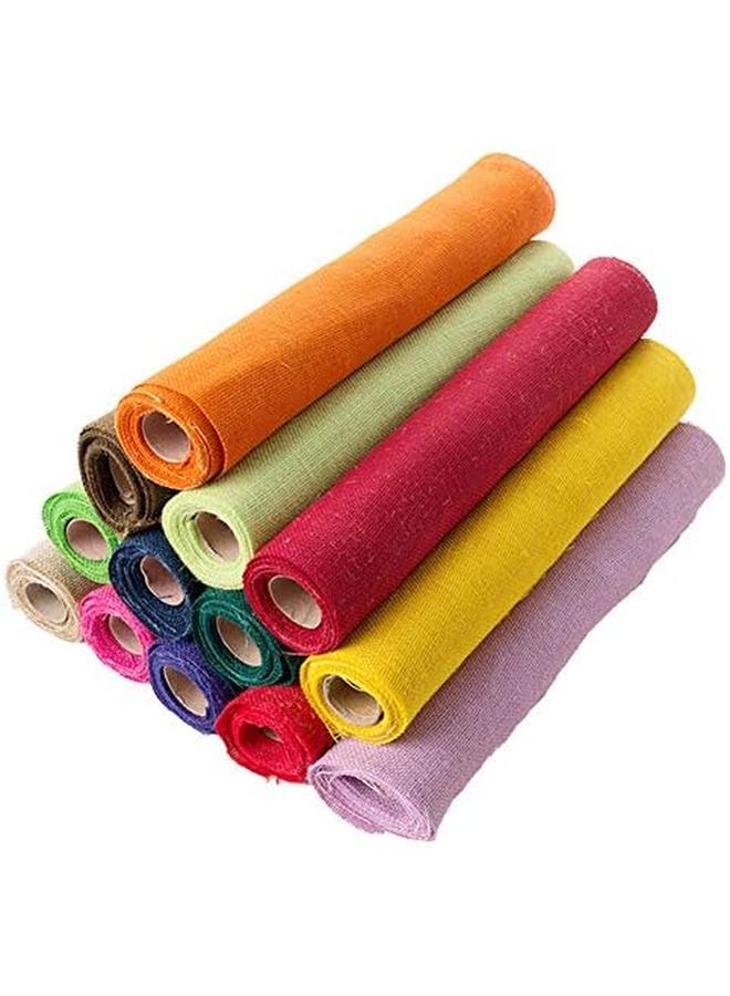 شواي خيش خيش طبيعي قماش خيش عريض من The Yard الجوت بطانة متعددة الأغراض مادة ألياف الجوت للبستنة وحفلات الزفاف وديكور المنزل وحفلات الكريسماس 48 سم - Image 3