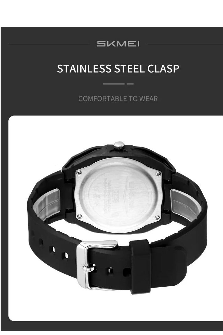 SKMEI Designer new style, PU strap sports watch, multi-function waterproof watch, pointer dial, gift for men and women - Image 3