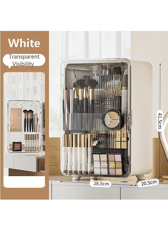 Makeup Organizer, 3 Tier Luxury Countertop Cosmetic Storage Box with Multifunctional Makeup Jewelry Drawer, Desktop Beauty Display Organiser Stand for Lipsticks, Brushes, Lotions - Image 2