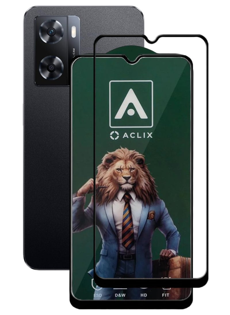 ACLIX Antistatic ESD Dustproof Premium Quality High Definition Tempered Glass Screen Protector Designed For Oppo A77s - Image 1