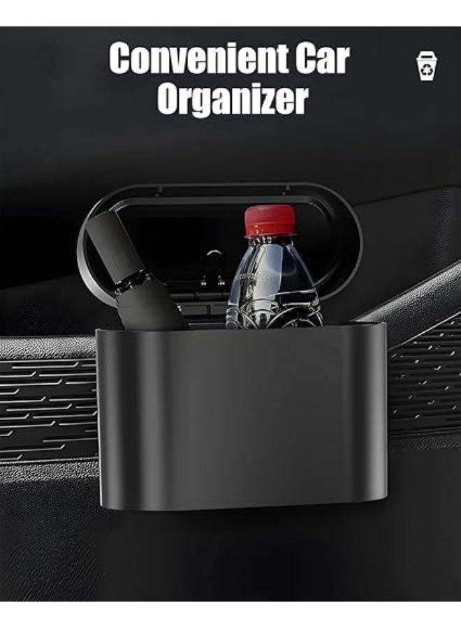 Generic Car Trash Can– Mini Automotive Garbage Bin with Lid Hanging Design for back seat door Compact Vehicle Trash Container for Cars SUVs Trucks RVs  - Image 5