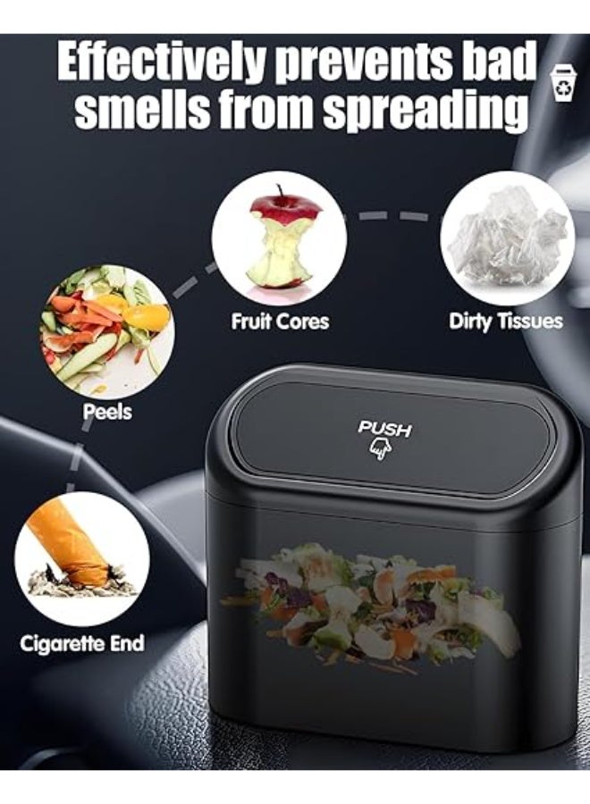Generic Car Trash Can– Mini Automotive Garbage Bin with Lid Hanging Design for back seat door Compact Vehicle Trash Container for Cars SUVs Trucks RVs  - Image 3