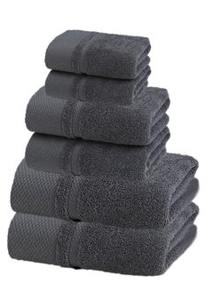 Sharpdo 6-Piece Cotton Gift Towel and Bath Towel Set, 2 Hand Towels + 2 Towels + 2 Bath Towels, Soft and Skin-Friendly Cotton Towel  - Image 1