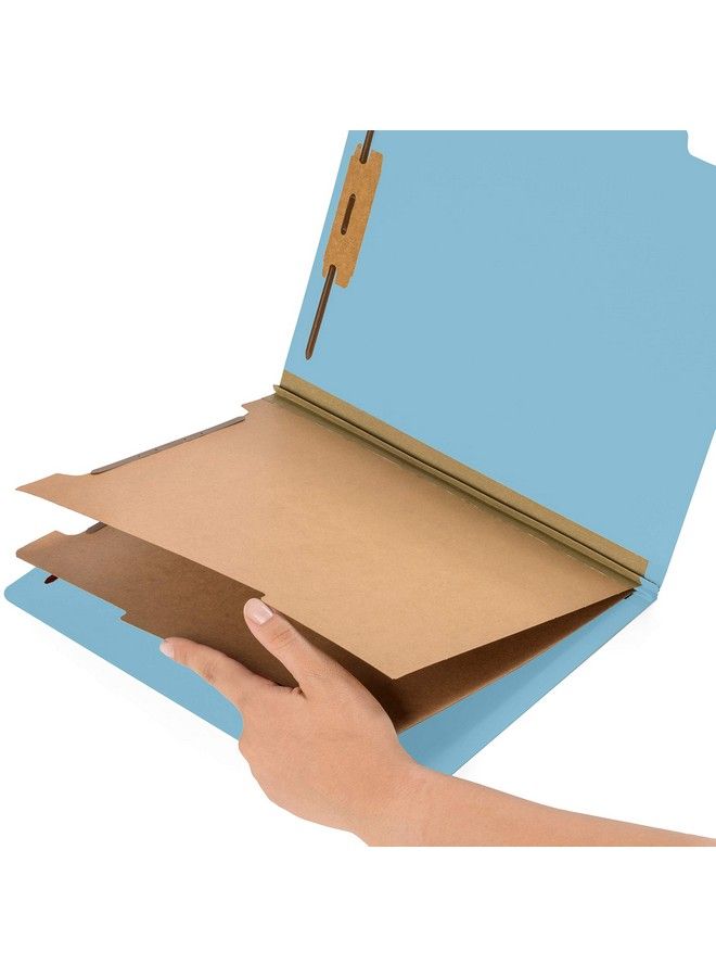 Blue Summit Supplies 30 Letter Size Light Blue Classification Folders 2 Dividers 2 Inch Tyvek Expansions Durable 2 Letter Size Light Blue Color 30 Pack  - Image 4