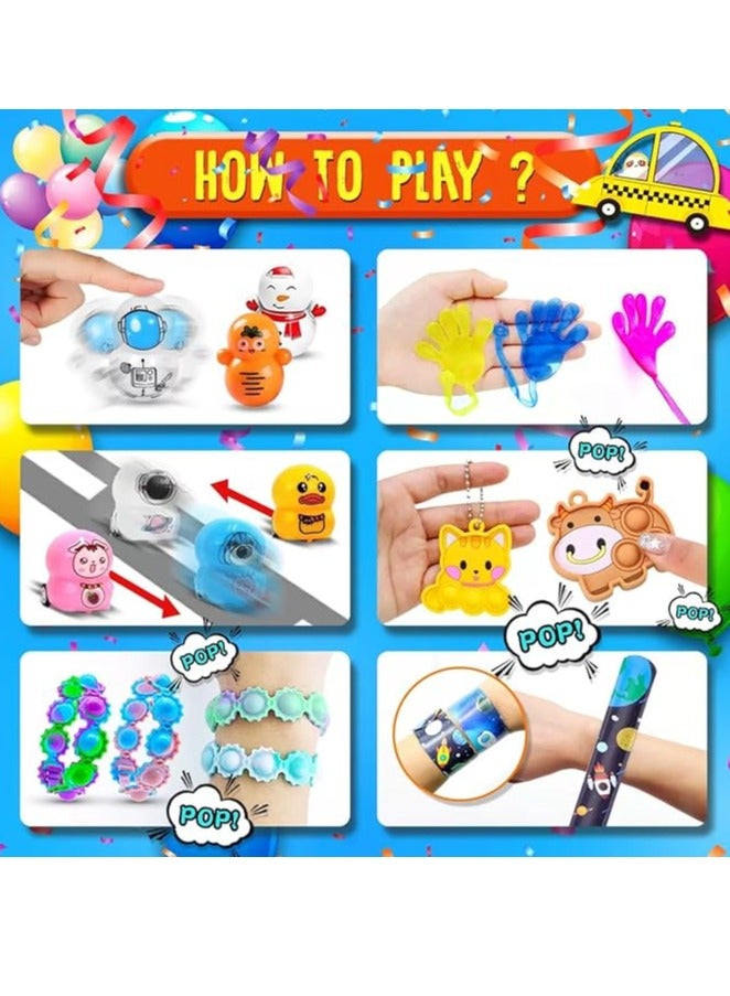 Party Favors for Kids 4 5 6 7 8 9 10 Year Olds, Pop Fidget Toys for Kids Birthday Party Gift ,Treasure Box for Classroom,Pinata Filler,Goodie Bag Stuffers,Prize Box,Treasure Chest for Boy  girls - Image 2